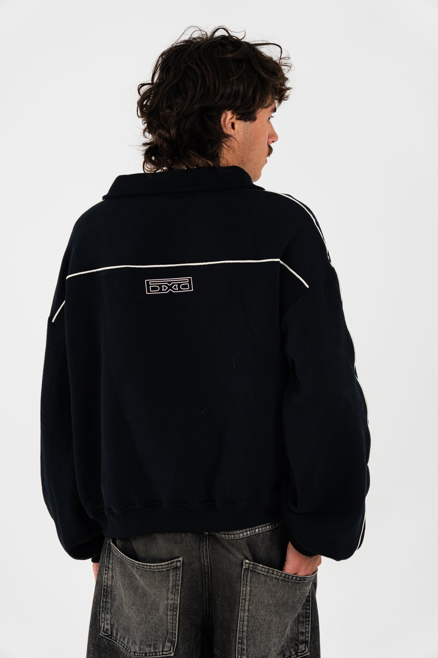Half Zip Hoodie | Negro
