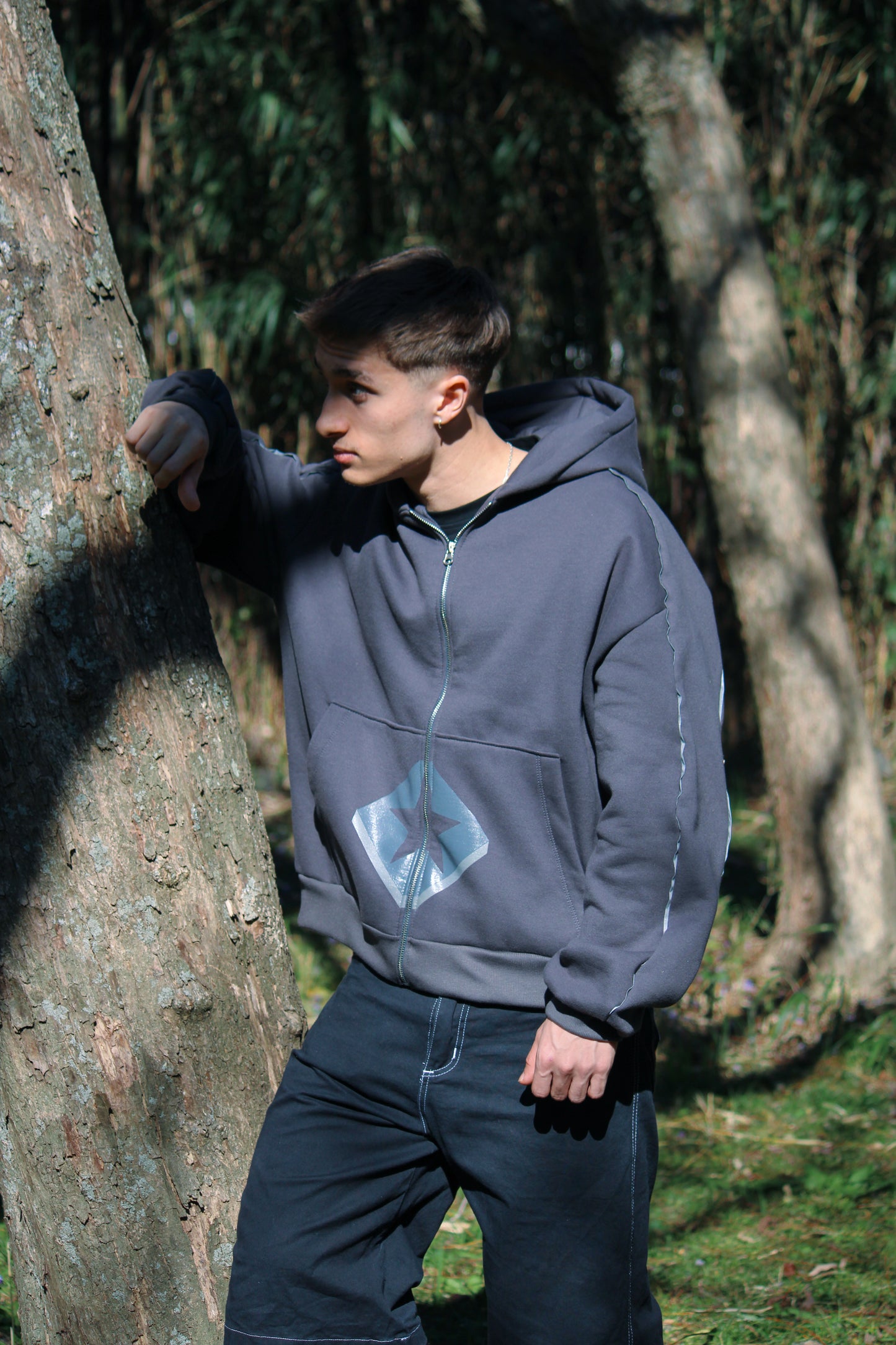 Zip Hoodie | Gris Reflex