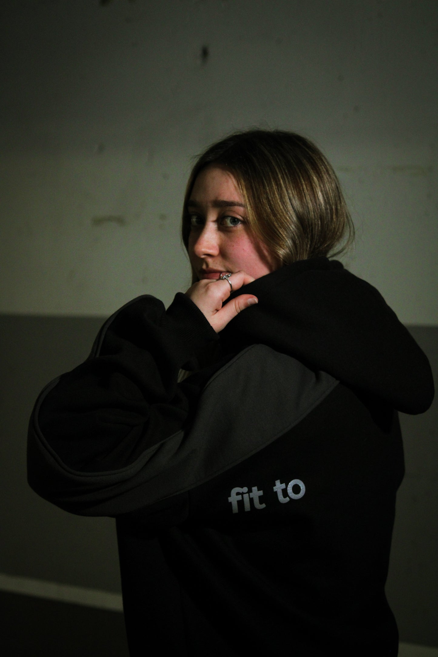 Zip Hoodie | Negro-Gris