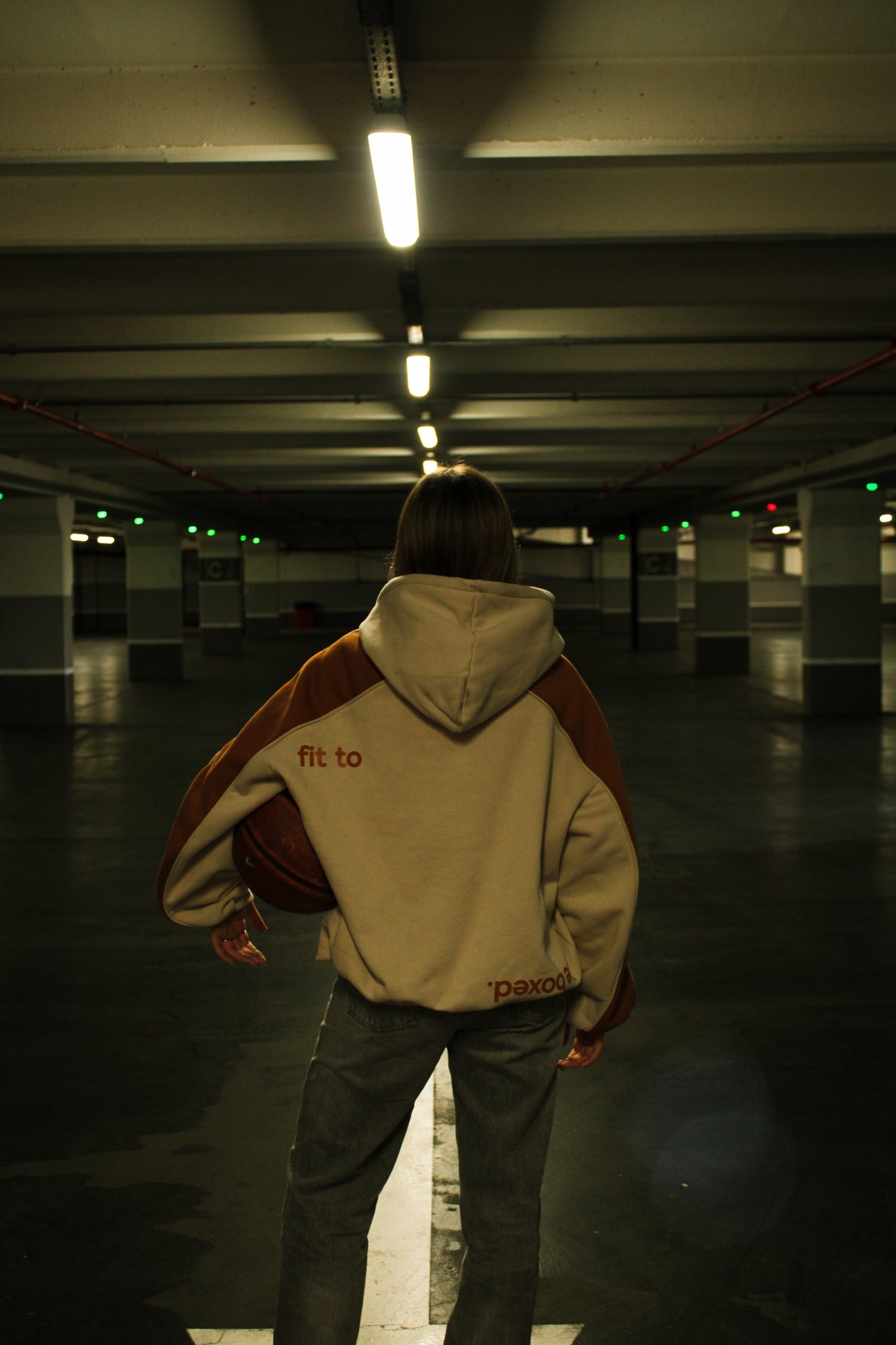 Zip Hoodie | Crema-Marron