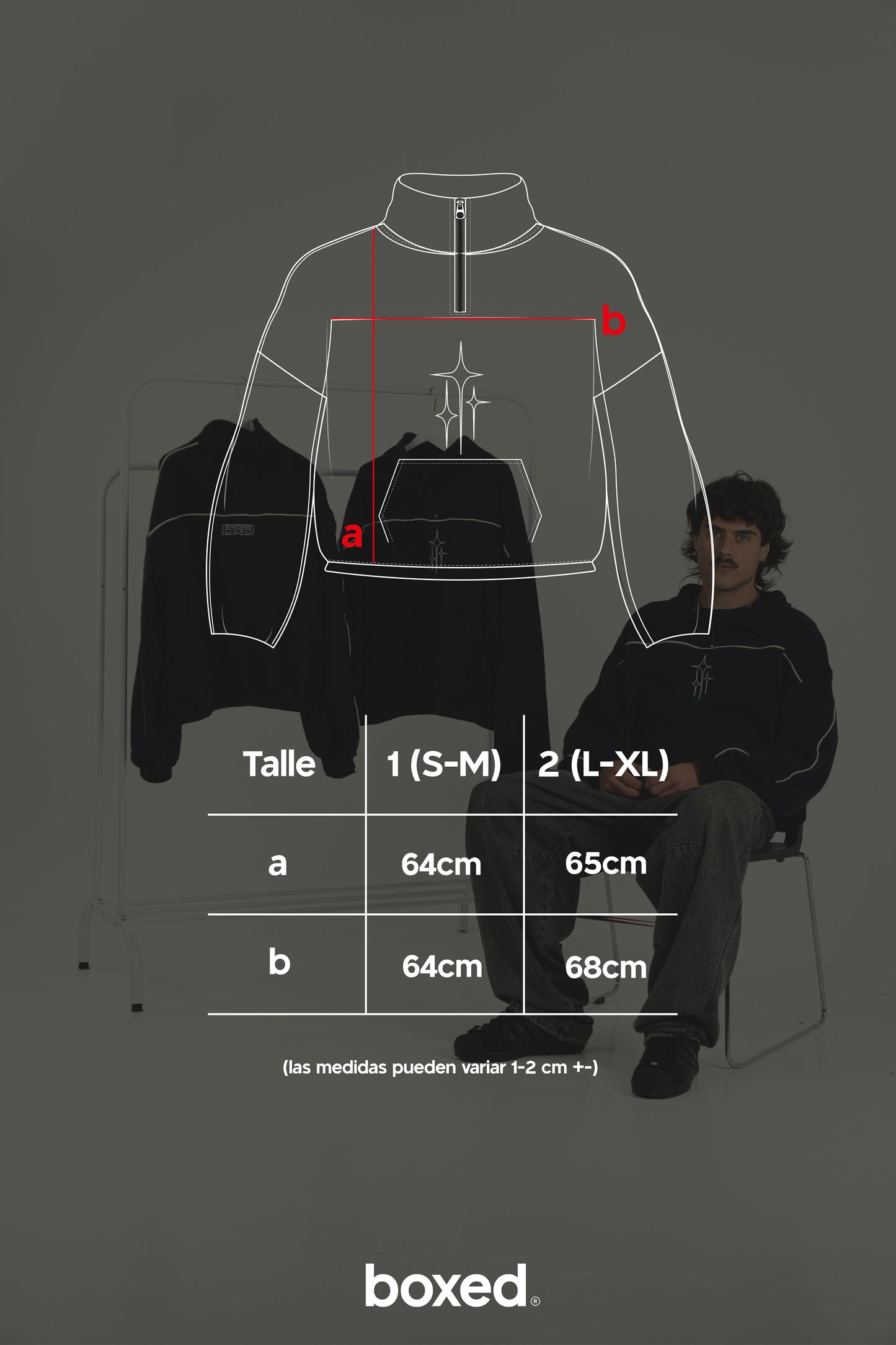 Half Zip Hoodie | Negro